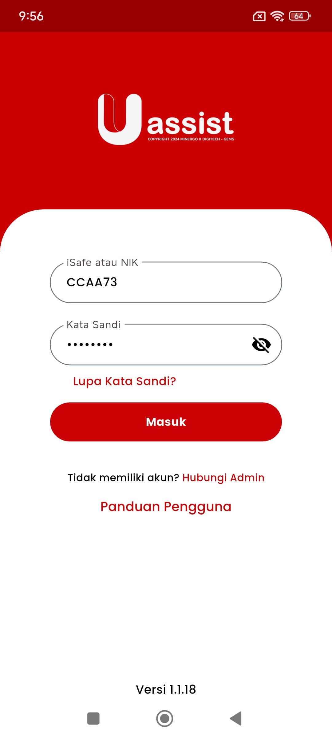 UAssist mobile app preview 3